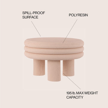 Rashida 13.5" Contemporary Minimalist Curvy Low Accent Table - JONATHAN Y